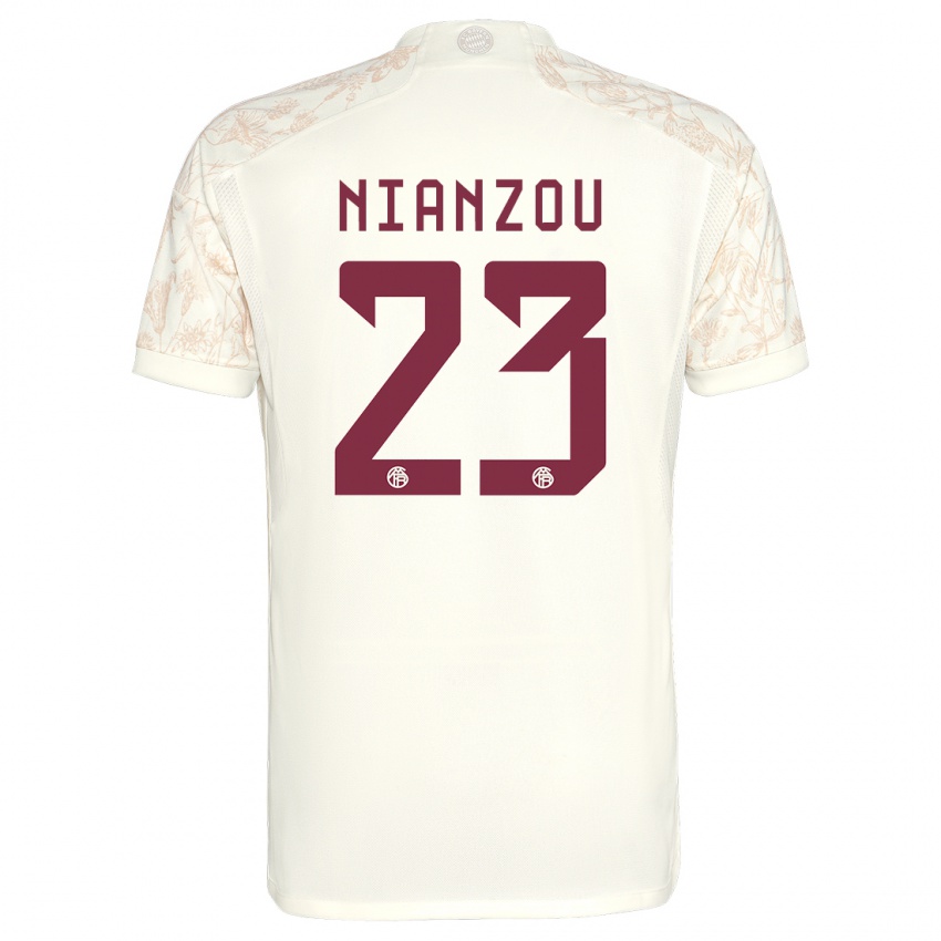 Kinder Tanguy Nianzou #23 Cremefarben Ausweichtrikot Trikot 2023/24 T-Shirt Österreich