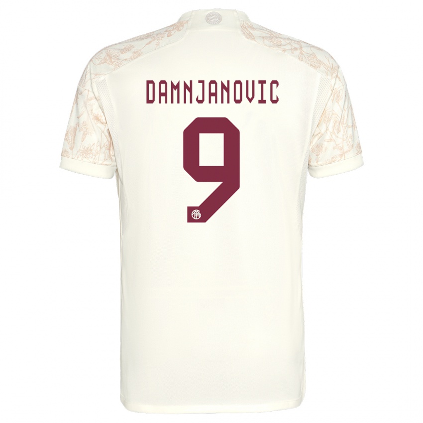 Kinder Jovana Damnjanovic #9 Cremefarben Ausweichtrikot Trikot 2023/24 T-Shirt Österreich