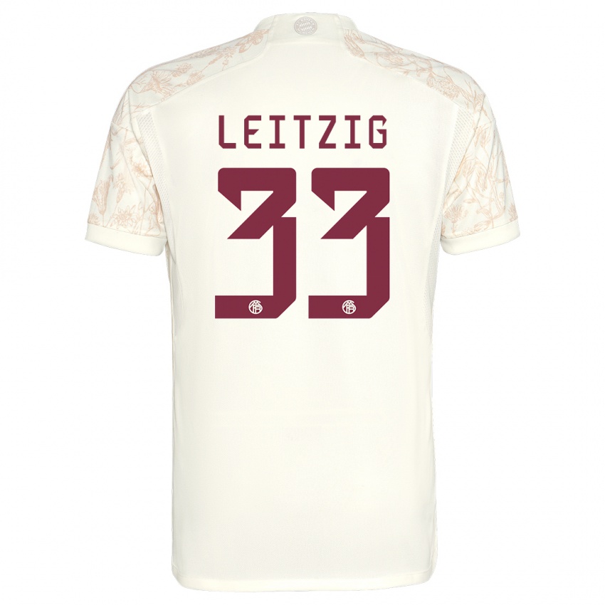 Kinder Janina Leitzig #33 Cremefarben Ausweichtrikot Trikot 2023/24 T-Shirt Österreich