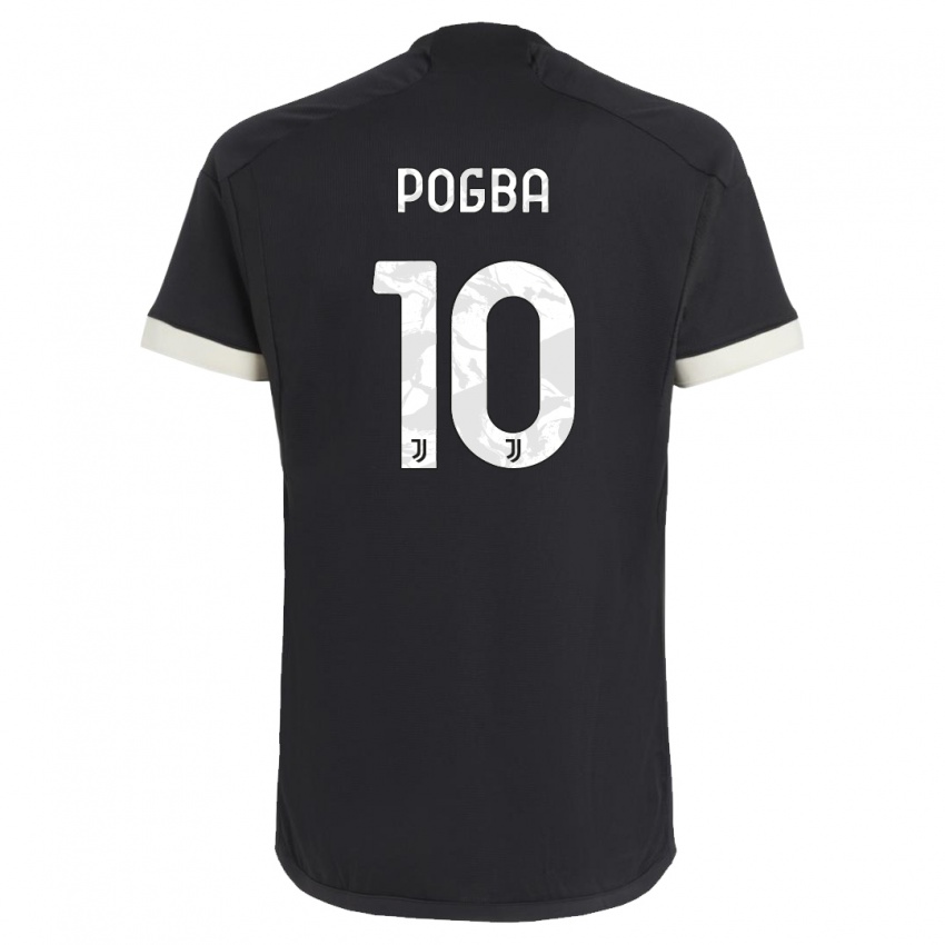 Kinder Paul Pogba #10 Schwarz Ausweichtrikot Trikot 2023/24 T-Shirt Österreich