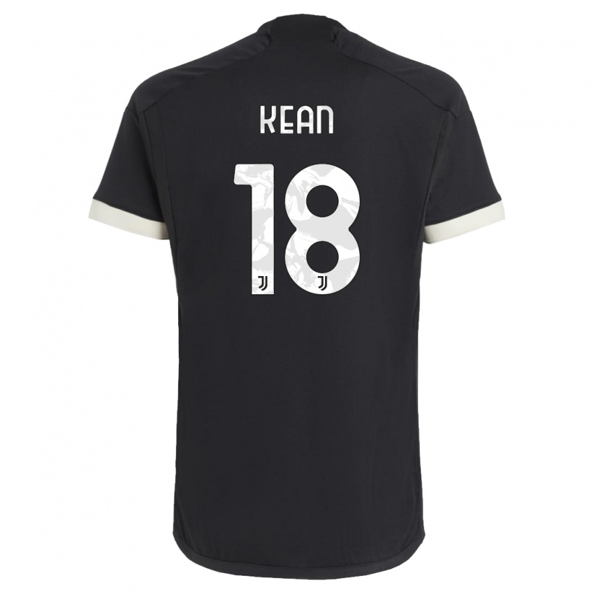 Kinder Moise Kean #18 Schwarz Ausweichtrikot Trikot 2023/24 T-Shirt Österreich