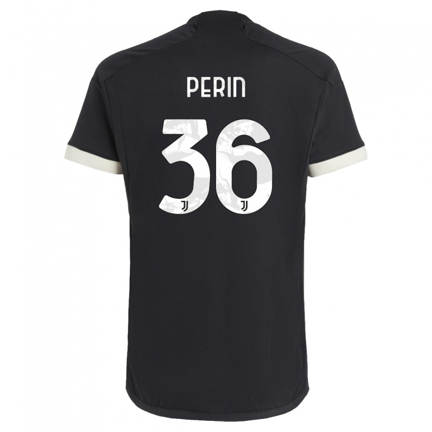 Kinder Mattia Perin #36 Schwarz Ausweichtrikot Trikot 2023/24 T-Shirt Österreich