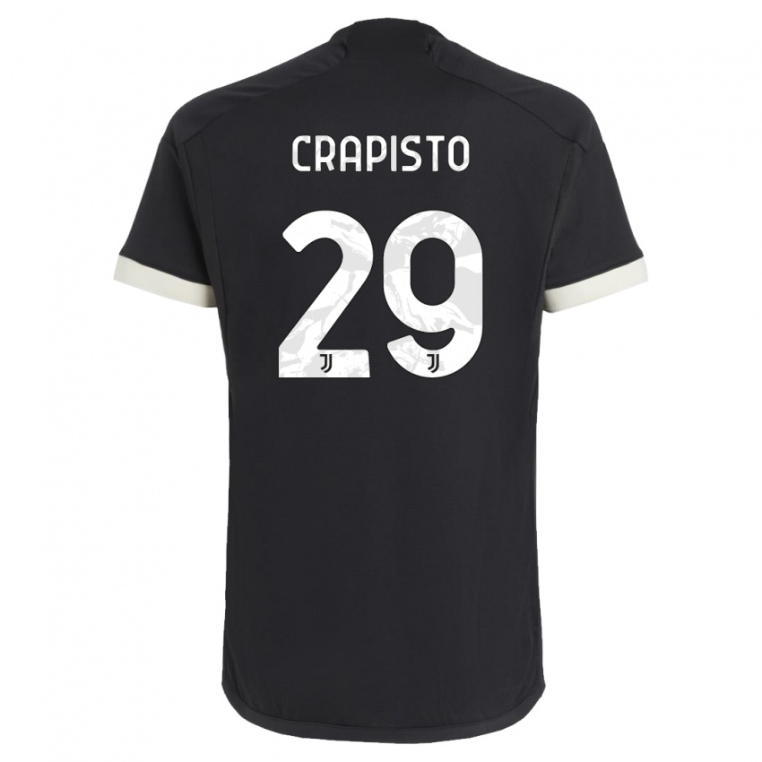 Kinder Francesco Crapisto #29 Schwarz Ausweichtrikot Trikot 2023/24 T-Shirt Österreich