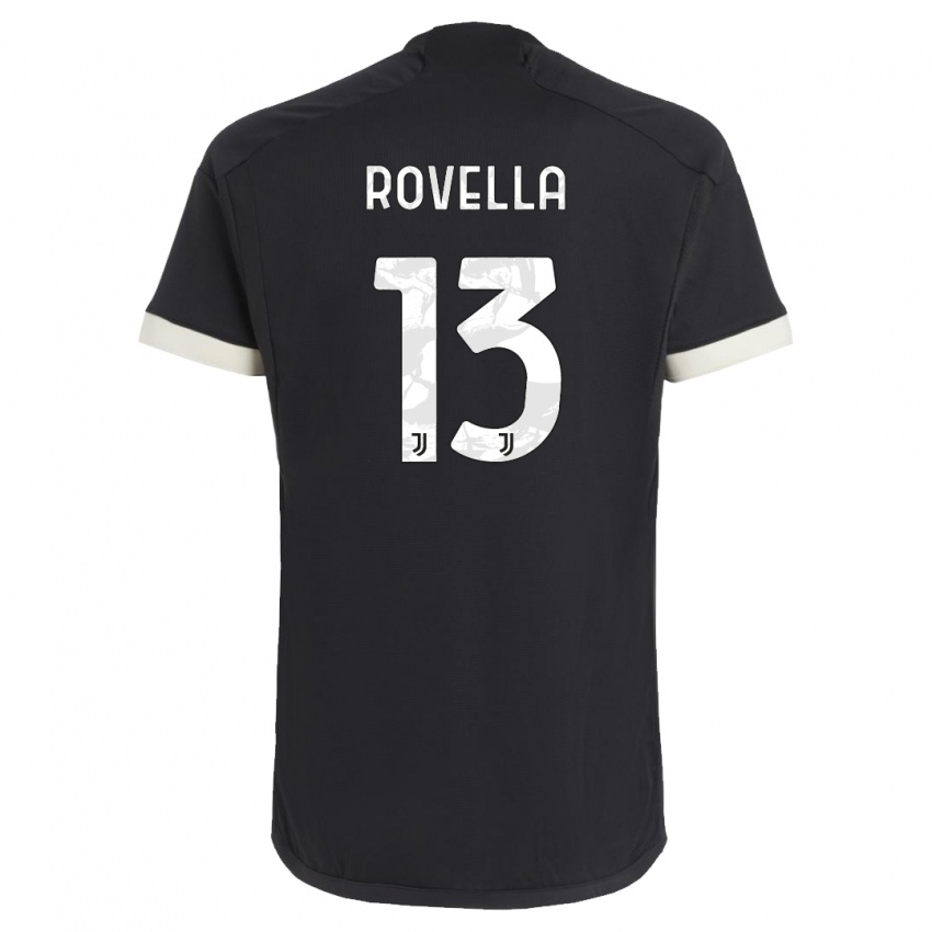 Kinder Nicolo Rovella #13 Schwarz Ausweichtrikot Trikot 2023/24 T-Shirt Österreich