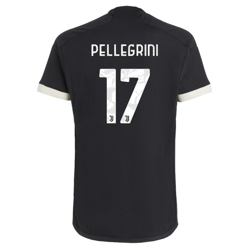 Kinder Luca Pellegrini #17 Schwarz Ausweichtrikot Trikot 2023/24 T-Shirt Österreich