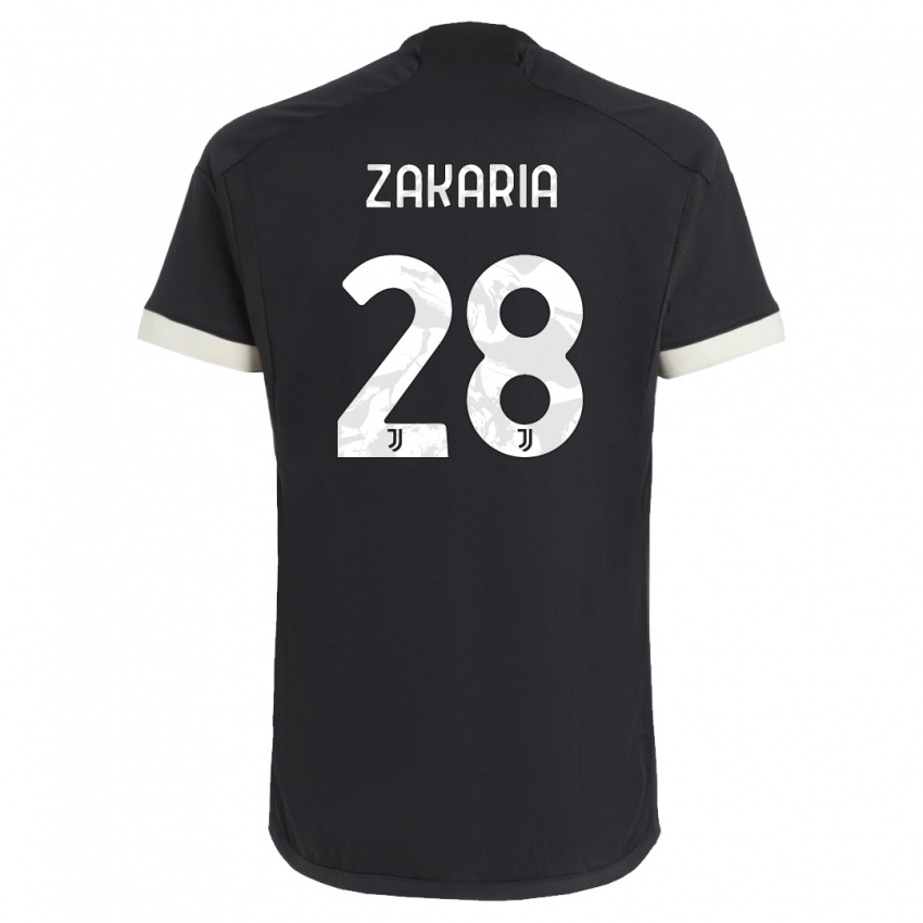 Kinder Denis Zakaria #28 Schwarz Ausweichtrikot Trikot 2023/24 T-Shirt Österreich