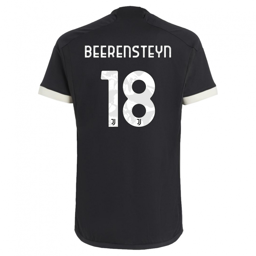 Kinder Lineth Beerensteyn #18 Schwarz Ausweichtrikot Trikot 2023/24 T-Shirt Österreich