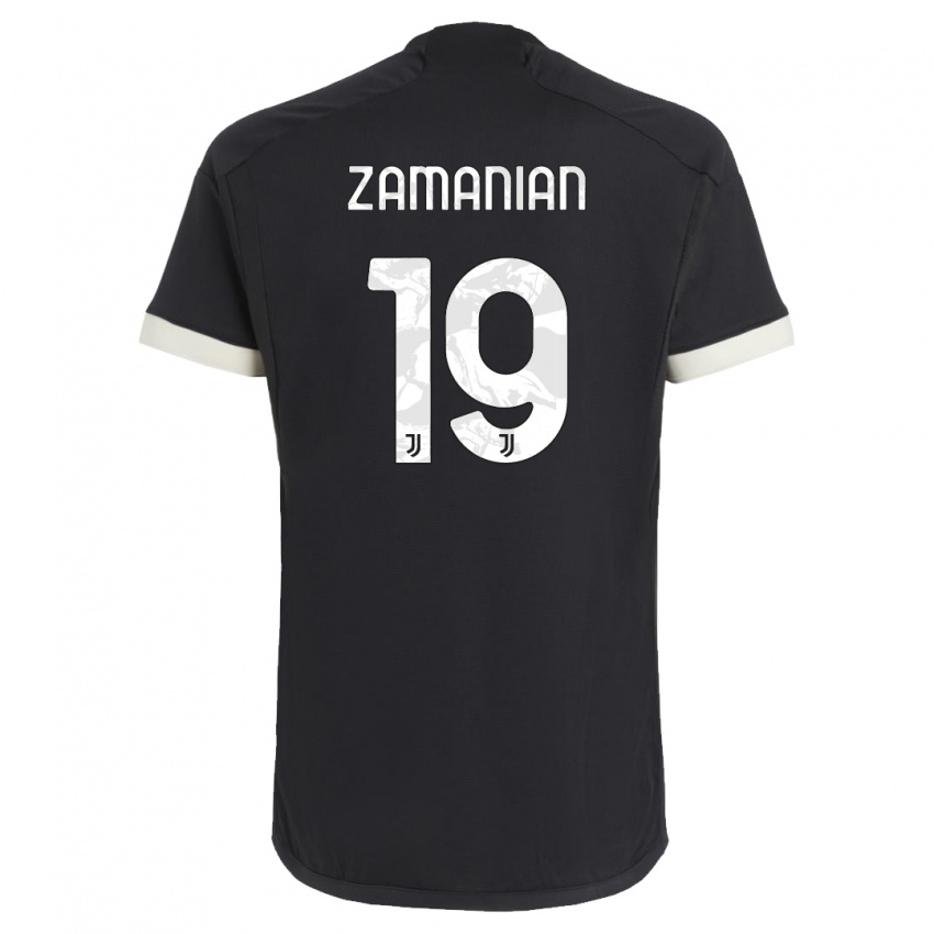 Kinder Annahita Zamanian #19 Schwarz Ausweichtrikot Trikot 2023/24 T-Shirt Österreich