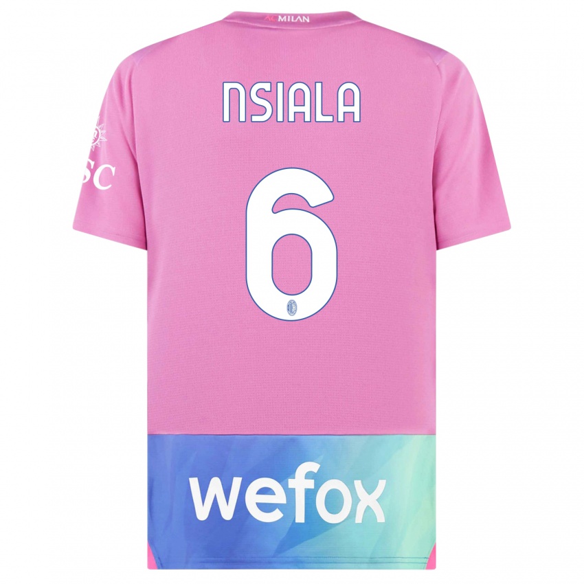 Kinder Clinton Nsiala #6 Pink Lila Ausweichtrikot Trikot 2023/24 T-Shirt Österreich