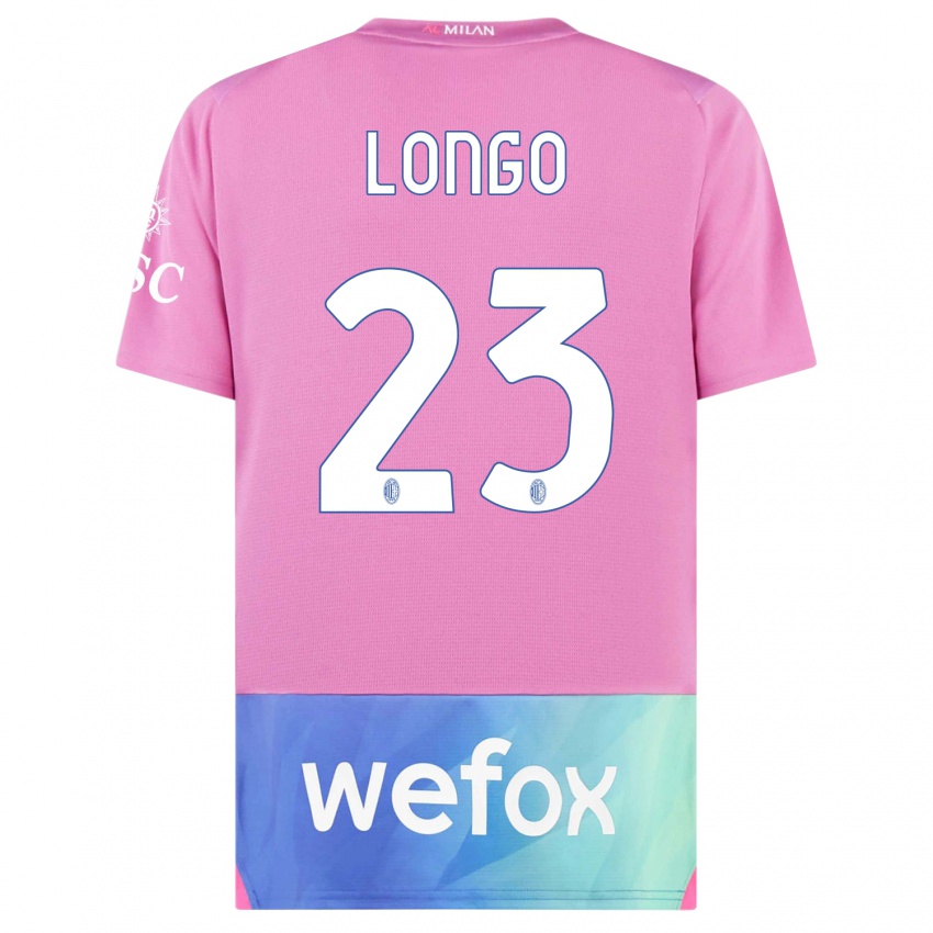 Kinder Miriam Longo #23 Pink Lila Ausweichtrikot Trikot 2023/24 T-Shirt Österreich