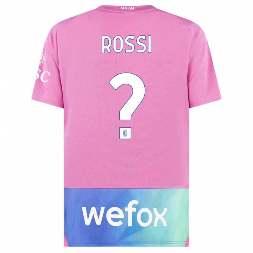 Kinder Gianluca Rossi #0 Pink Lila Ausweichtrikot Trikot 2023/24 T-Shirt Österreich