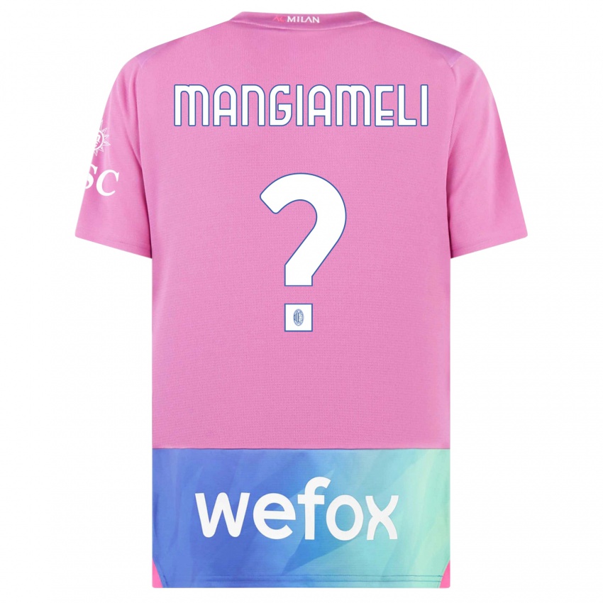 Kinder Federico Mangiameli #0 Pink Lila Ausweichtrikot Trikot 2023/24 T-Shirt Österreich