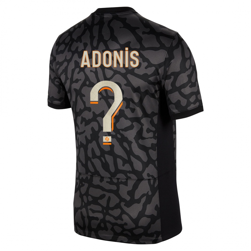 Kinder Erwan Adonis #0 Schwarz Ausweichtrikot Trikot 2023/24 T-Shirt Österreich