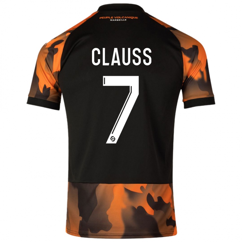 Kinder Jonathan Clauss #7 Schwarzorange Ausweichtrikot Trikot 2023/24 T-Shirt Österreich