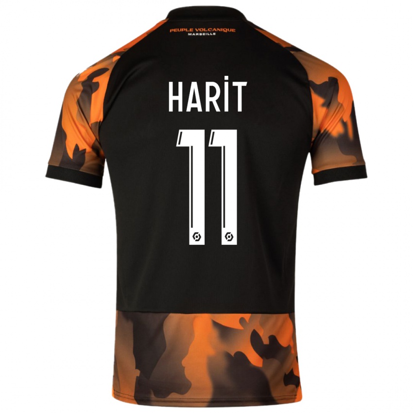 Kinder Amine Harit #11 Schwarzorange Ausweichtrikot Trikot 2023/24 T-Shirt Österreich