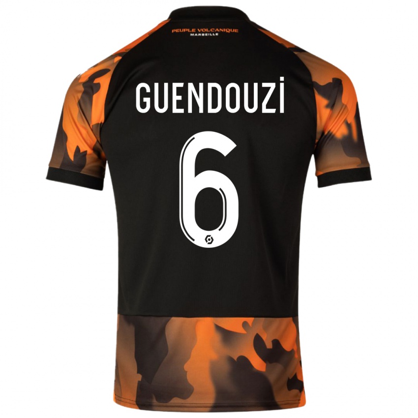 Kinder Matteo Guendouzi #6 Schwarzorange Ausweichtrikot Trikot 2023/24 T-Shirt Österreich