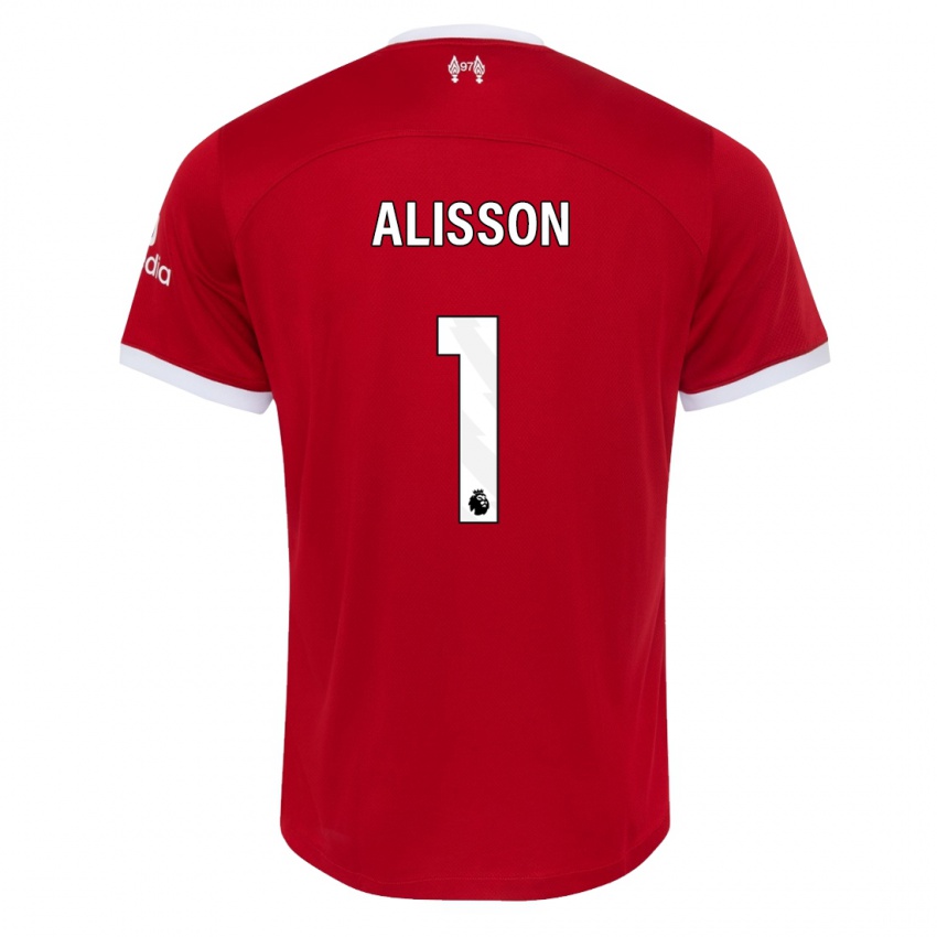 Herren Alisson #1 Rot Heimtrikot Trikot 2023/24 T-Shirt Österreich
