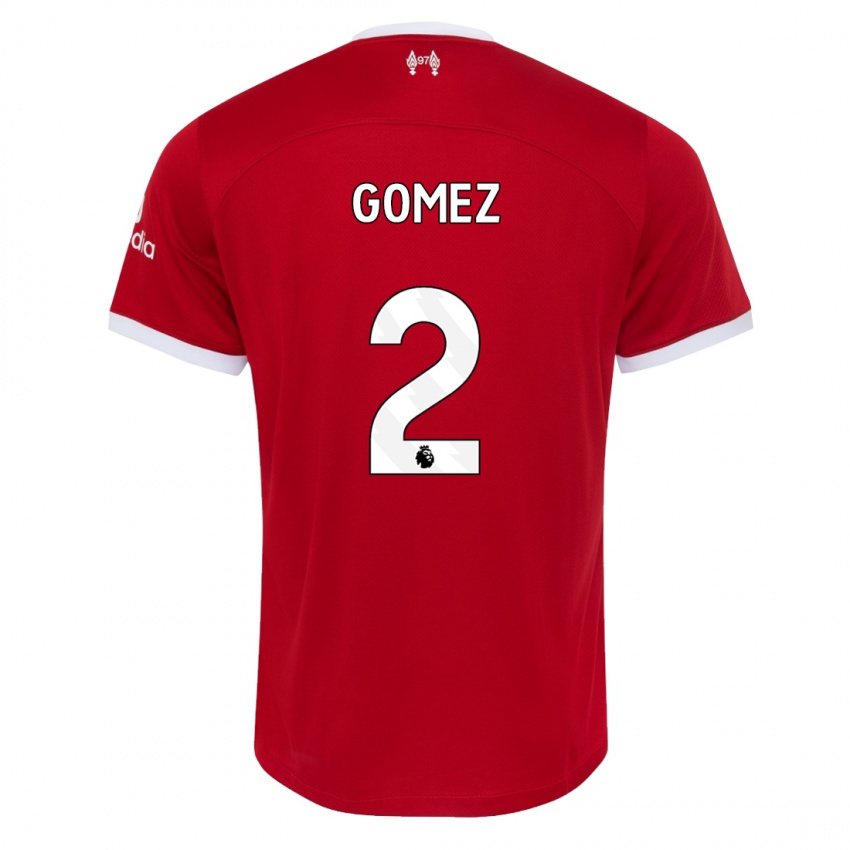 Herren Joe Gomez #2 Rot Heimtrikot Trikot 2023/24 T-Shirt Österreich