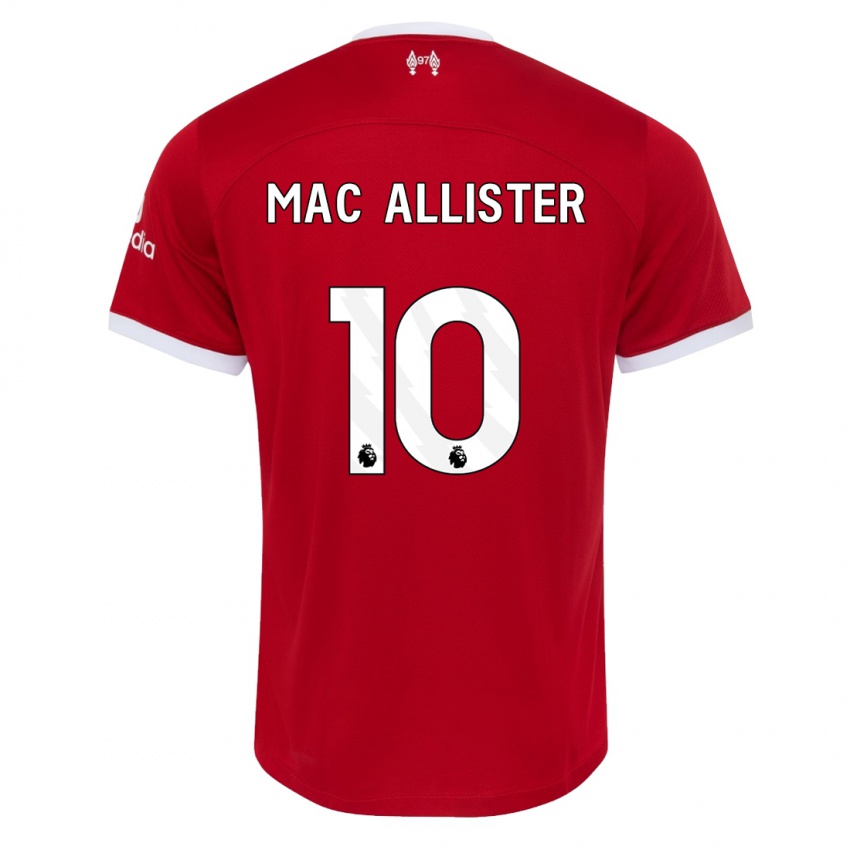 Herren Alexis Mac Allister #10 Rot Heimtrikot Trikot 2023/24 T-Shirt Österreich