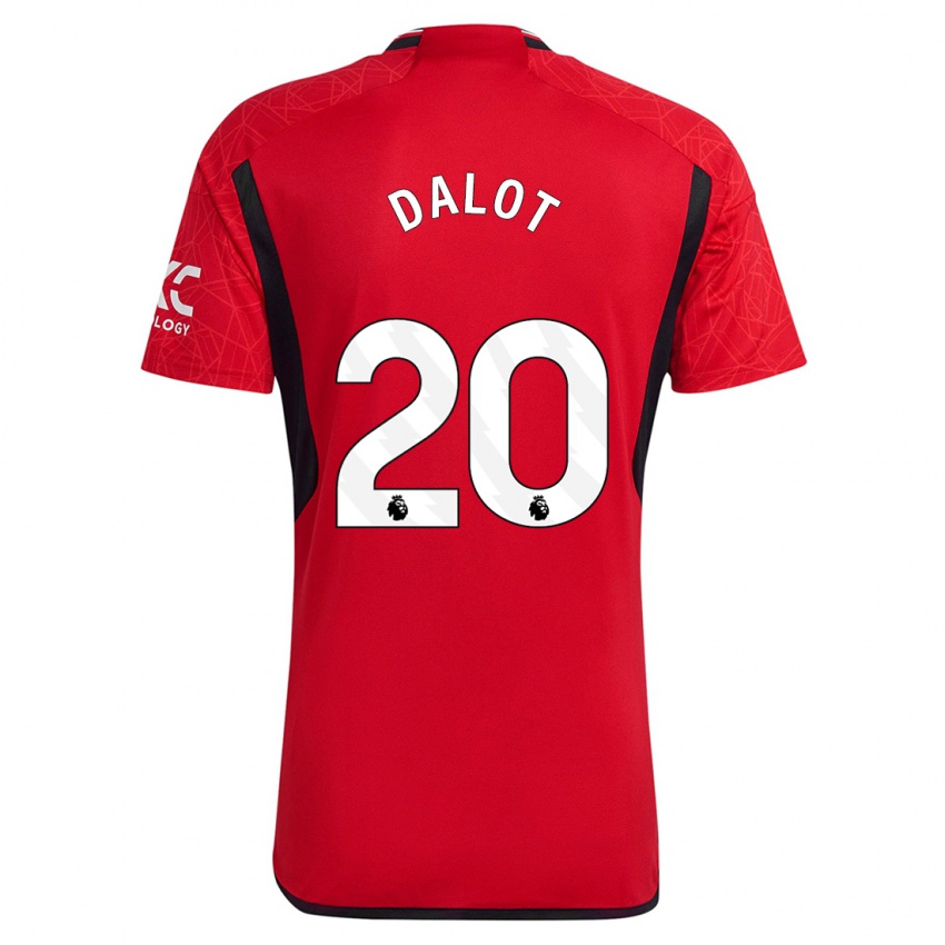 Herren Diogo Dalot #20 Rot Heimtrikot Trikot 2023/24 T-Shirt Österreich