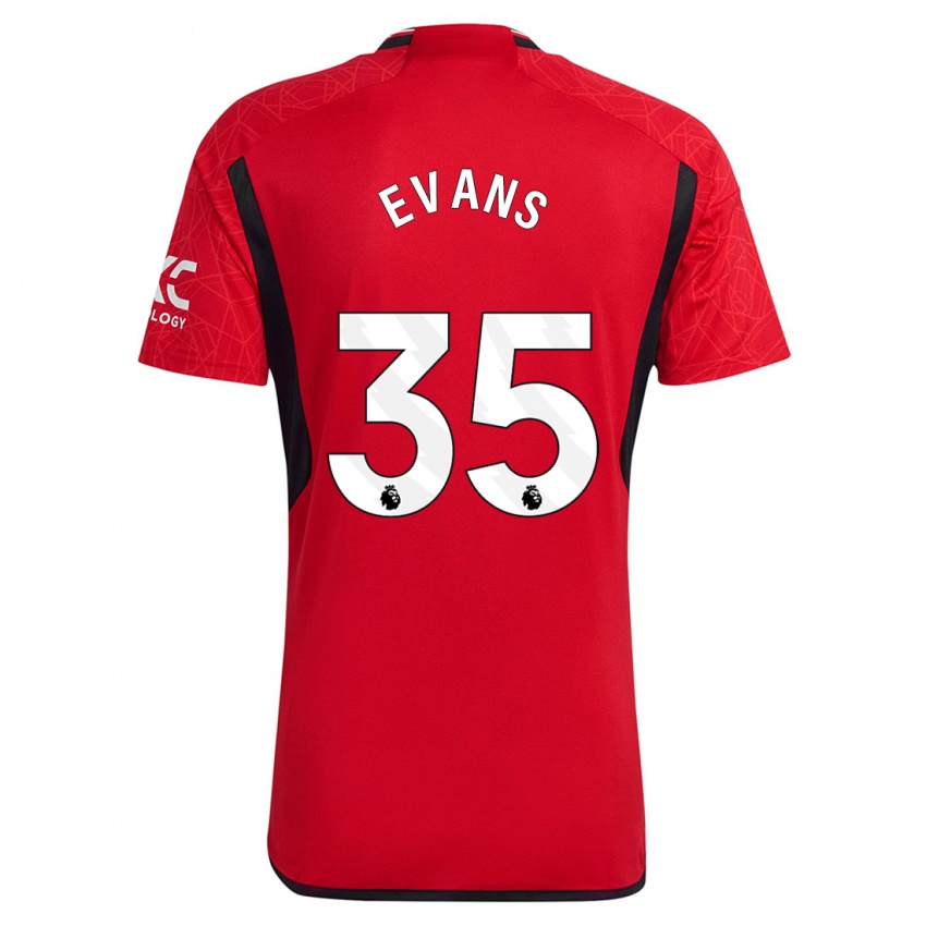 Herren Jonny Evans #35 Rot Heimtrikot Trikot 2023/24 T-Shirt Österreich