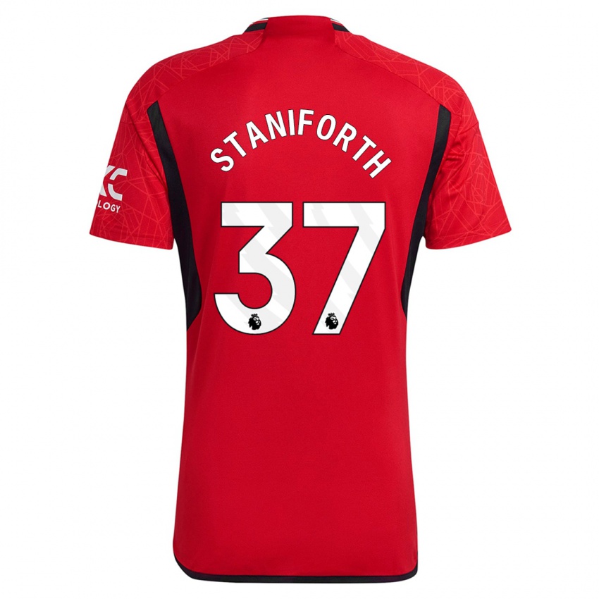 Herren Lucy Staniforth #37 Rot Heimtrikot Trikot 2023/24 T-Shirt Österreich