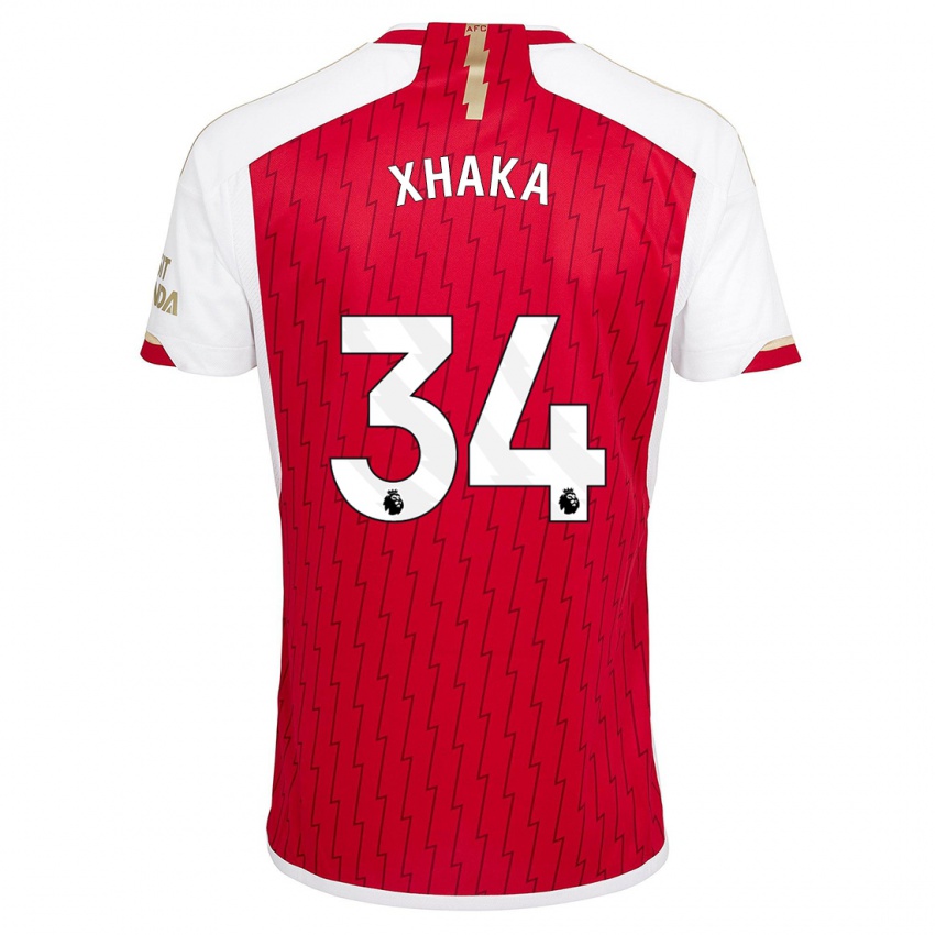 Herren Granit Xhaka #34 Rot Heimtrikot Trikot 2023/24 T-Shirt Österreich