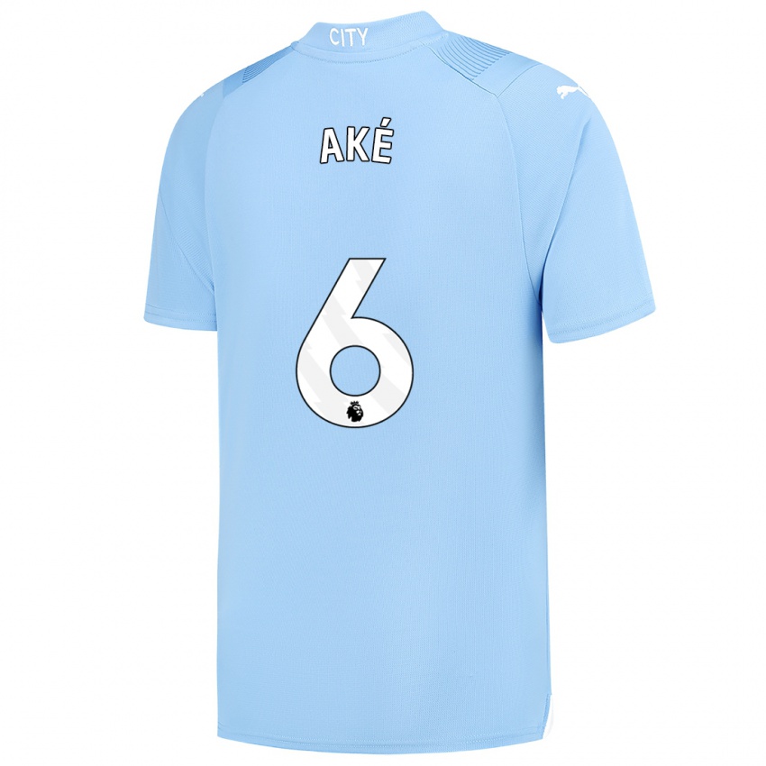 Herren Nathan Ake #6 Hellblau Heimtrikot Trikot 2023/24 T-Shirt Österreich