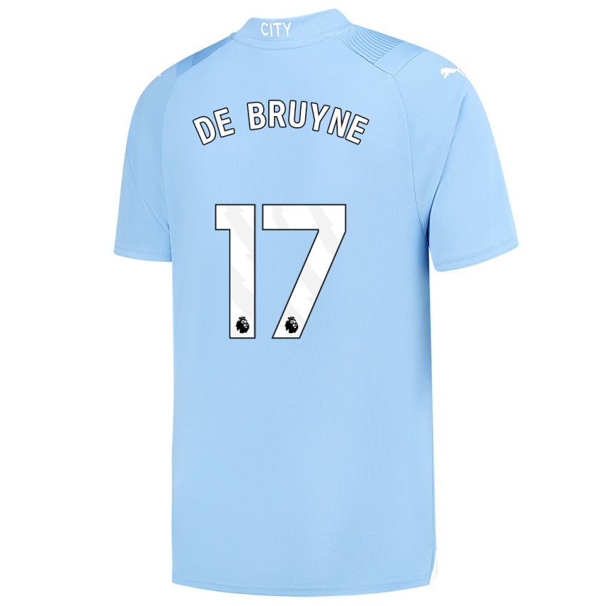 Herren Kevin De Bruyne #17 Hellblau Heimtrikot Trikot 2023/24 T-Shirt Österreich