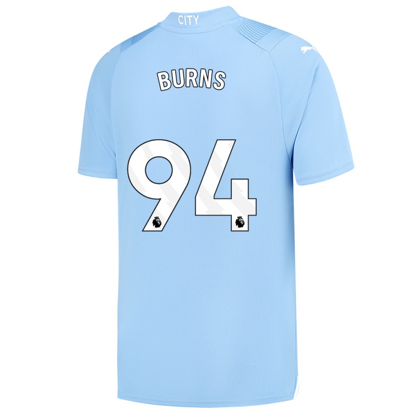 Herren Finley Burns #94 Hellblau Heimtrikot Trikot 2023/24 T-Shirt Österreich