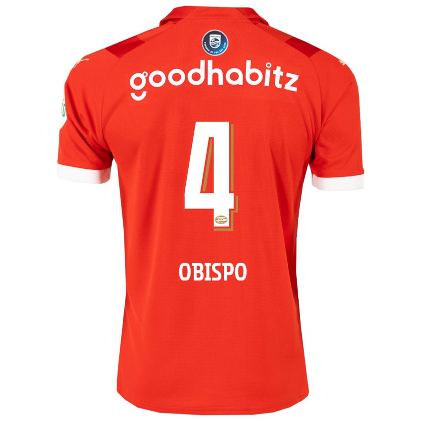 Herren Armando Obispo #4 Rot Heimtrikot Trikot 2023/24 T-Shirt Österreich