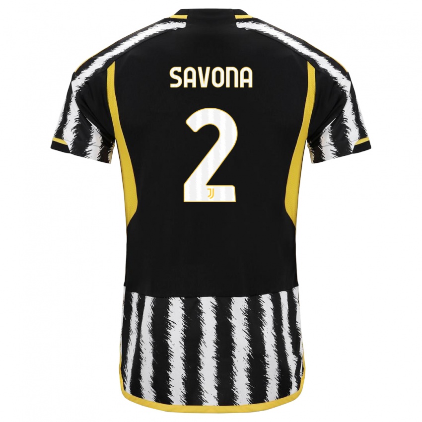 Herren Nicolo Savona #2 Schwarz-Weiss Heimtrikot Trikot 2023/24 T-Shirt Österreich