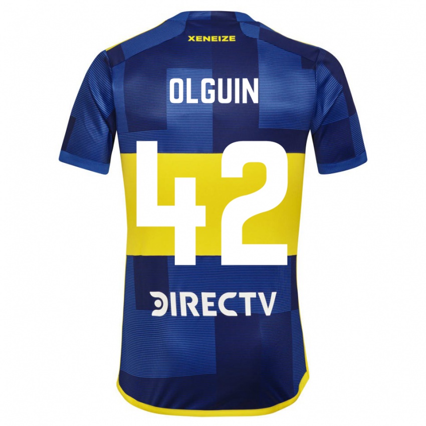 Herren Matias Olguin #42 Dunkelblau Gelb Heimtrikot Trikot 2023/24 T-Shirt Österreich