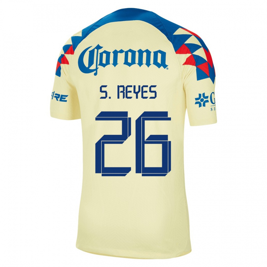 Herren Salvador Reyes #26 Gelb Heimtrikot Trikot 2023/24 T-Shirt Österreich