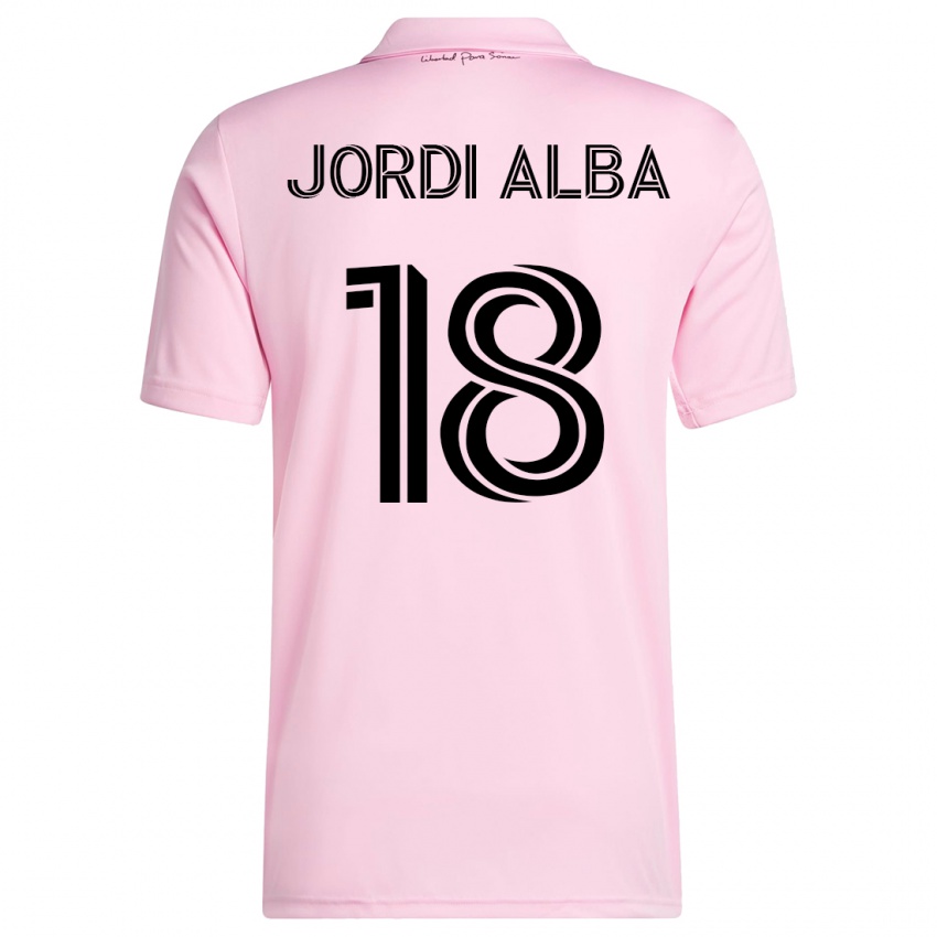 Herren Jordi Alba #18 Rosa Heimtrikot Trikot 2023/24 T-Shirt Österreich