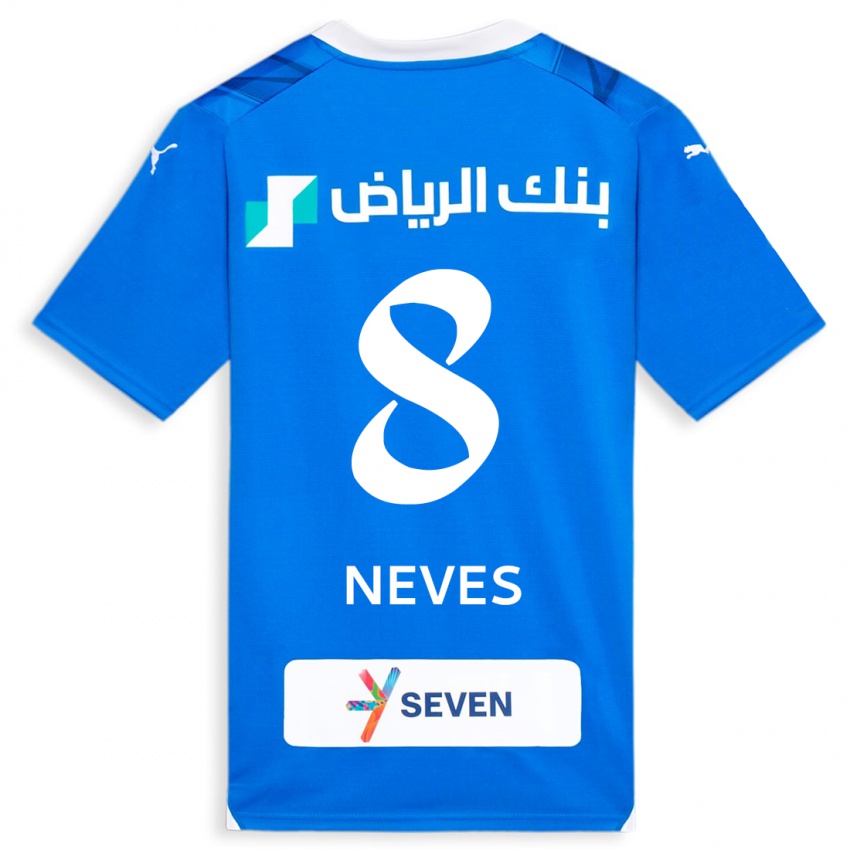 Herren Ruben Neves #8 Blau Heimtrikot Trikot 2023/24 T-Shirt Österreich
