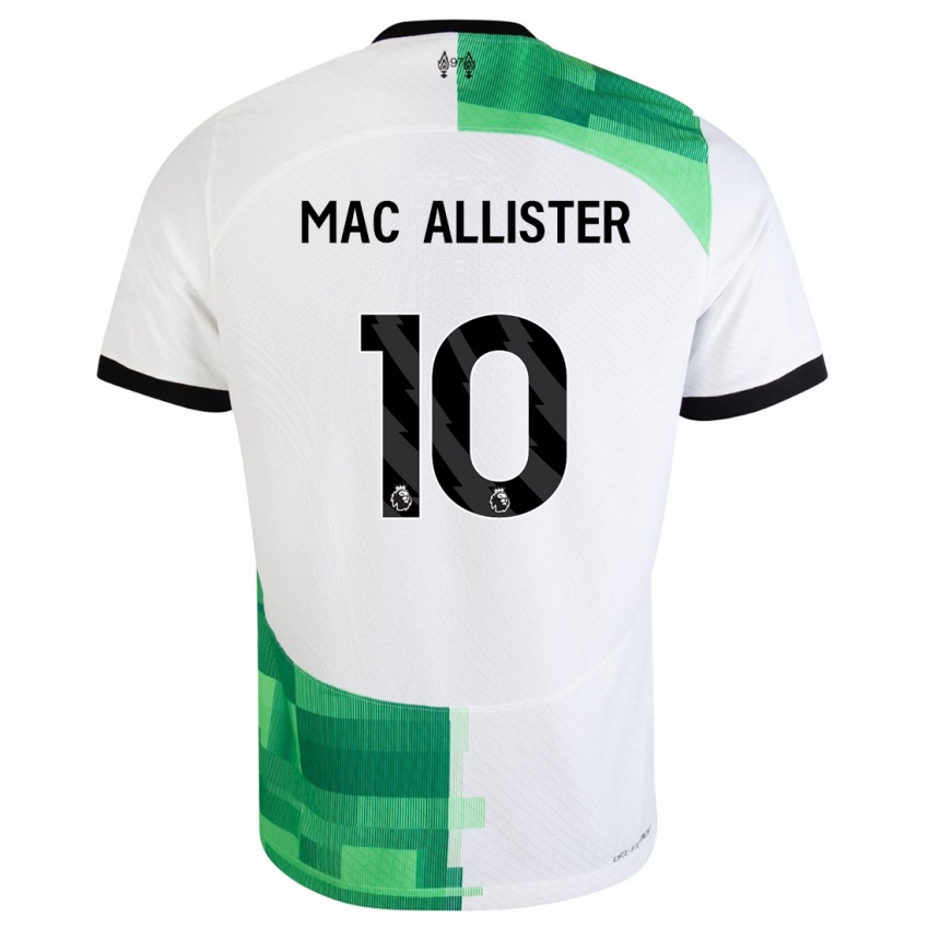 Herren Alexis Mac Allister #10 Weiß Grün Auswärtstrikot Trikot 2023/24 T-Shirt Österreich