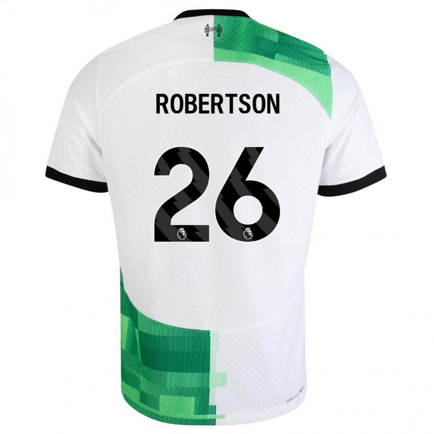 Herren Andrew Robertson #26 Weiß Grün Auswärtstrikot Trikot 2023/24 T-Shirt Österreich