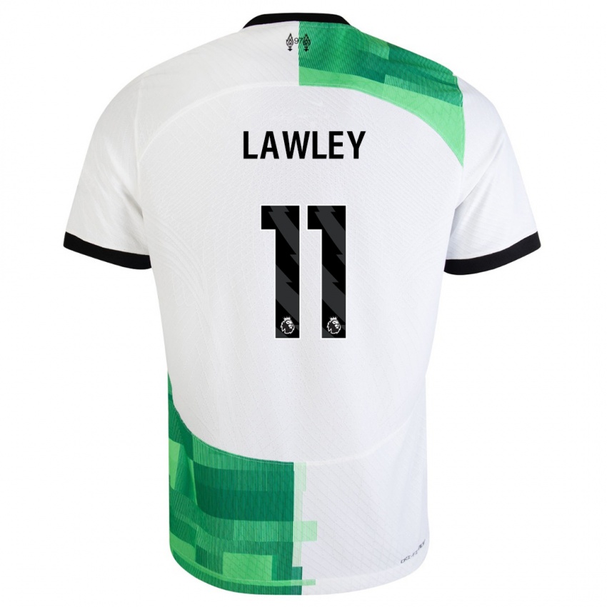 Herren Melissa Lawley #11 Weiß Grün Auswärtstrikot Trikot 2023/24 T-Shirt Österreich