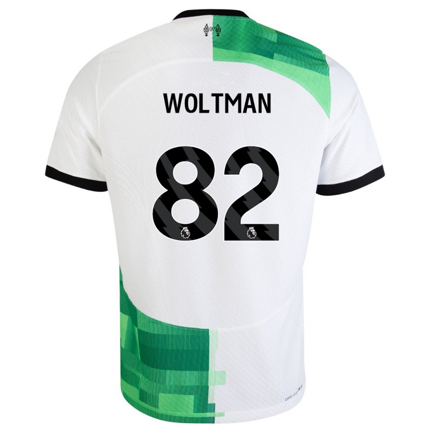 Herren Max Woltman #82 Weiß Grün Auswärtstrikot Trikot 2023/24 T-Shirt Österreich