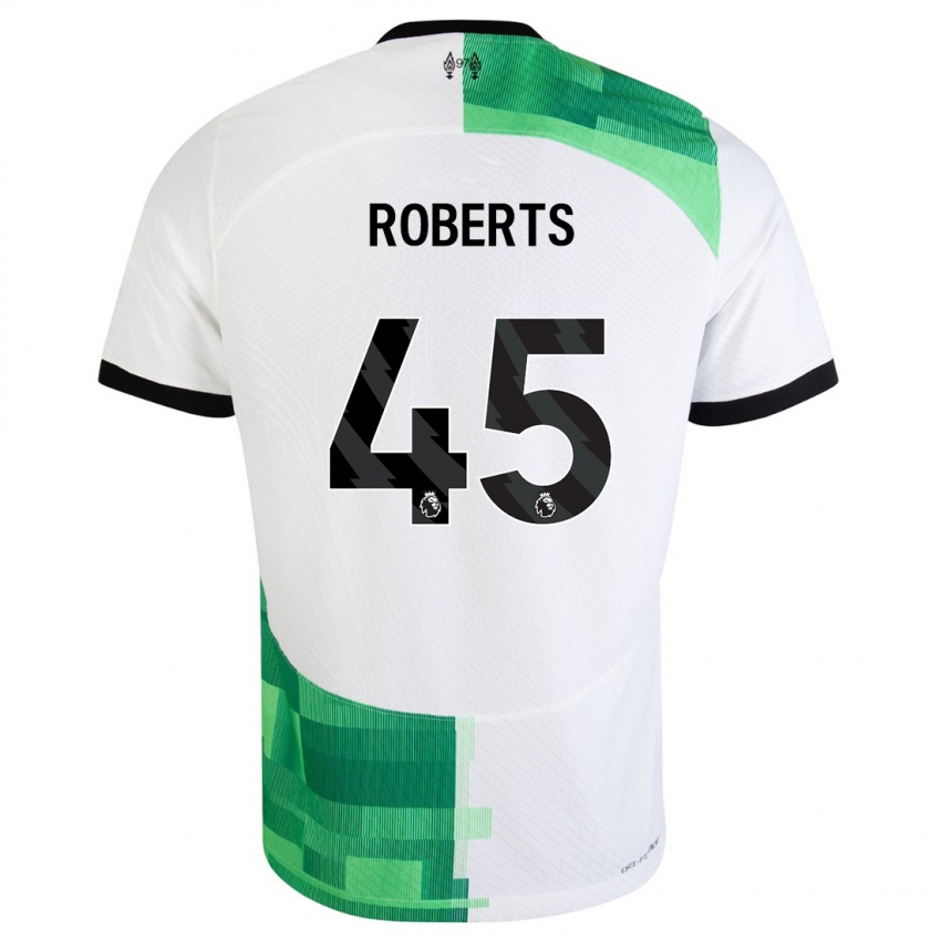 Herren Iwan Roberts #45 Weiß Grün Auswärtstrikot Trikot 2023/24 T-Shirt Österreich