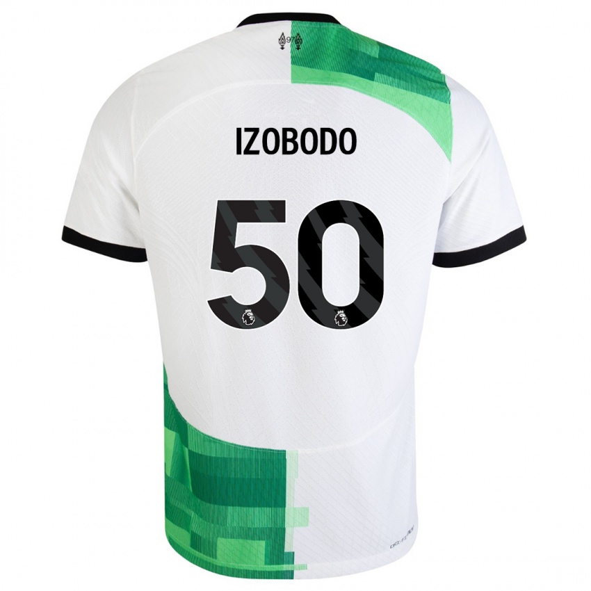Herren Elijah Izobodo John #50 Weiß Grün Auswärtstrikot Trikot 2023/24 T-Shirt Österreich