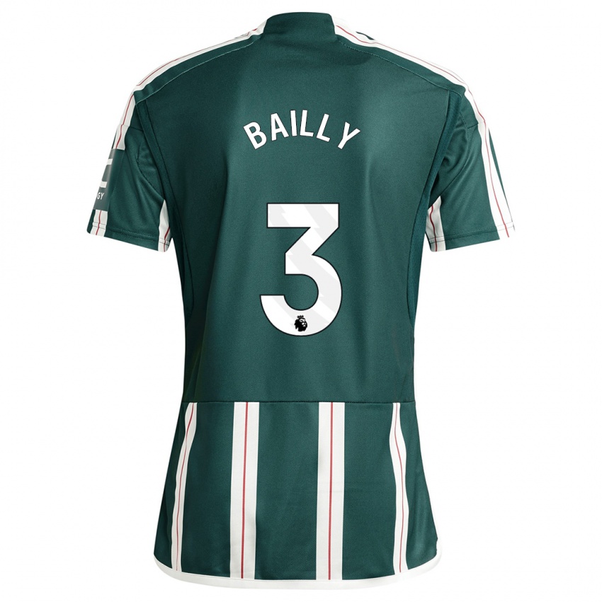 Herren Eric Bailly #3 Dunkelgrün Auswärtstrikot Trikot 2023/24 T-Shirt Österreich