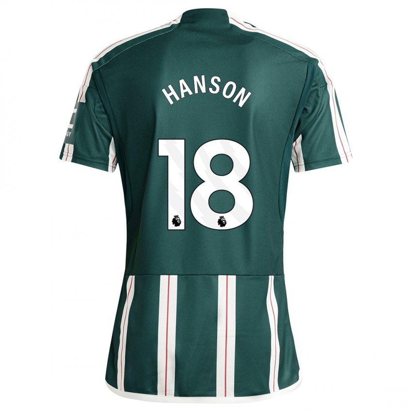 Herren Kirsty Hanson #18 Dunkelgrün Auswärtstrikot Trikot 2023/24 T-Shirt Österreich