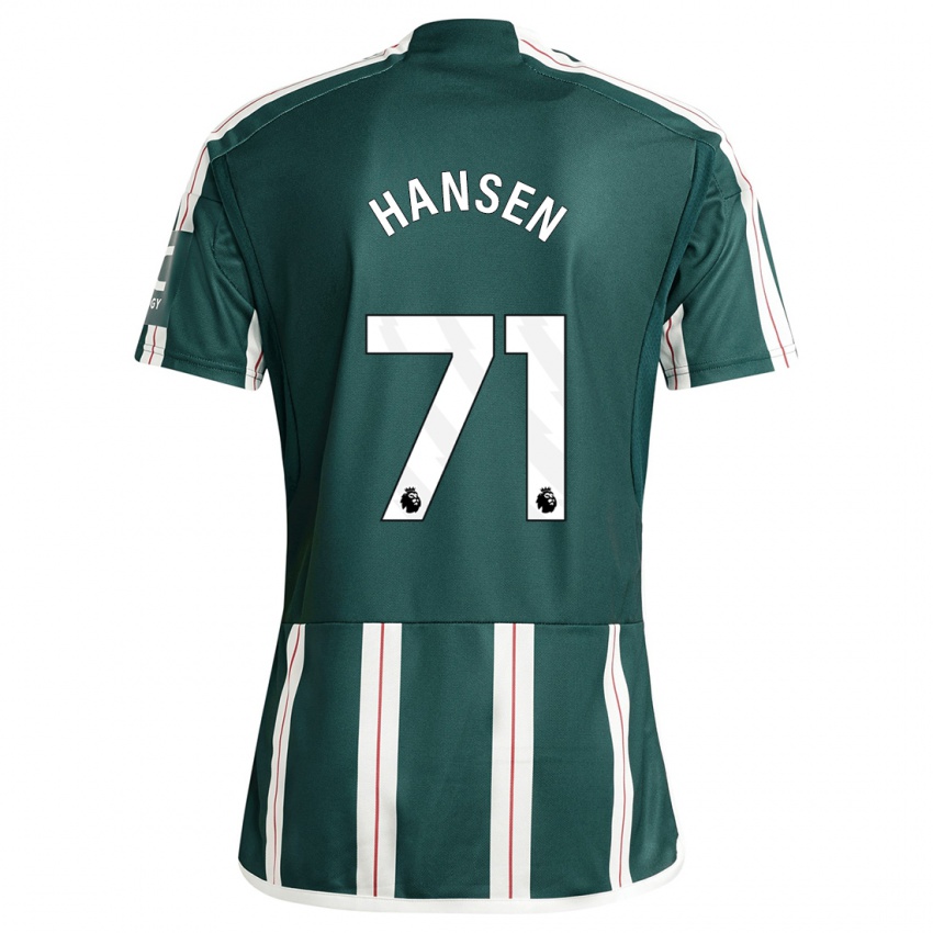 Herren Isak Hansen-Aaroen #71 Dunkelgrün Auswärtstrikot Trikot 2023/24 T-Shirt Österreich