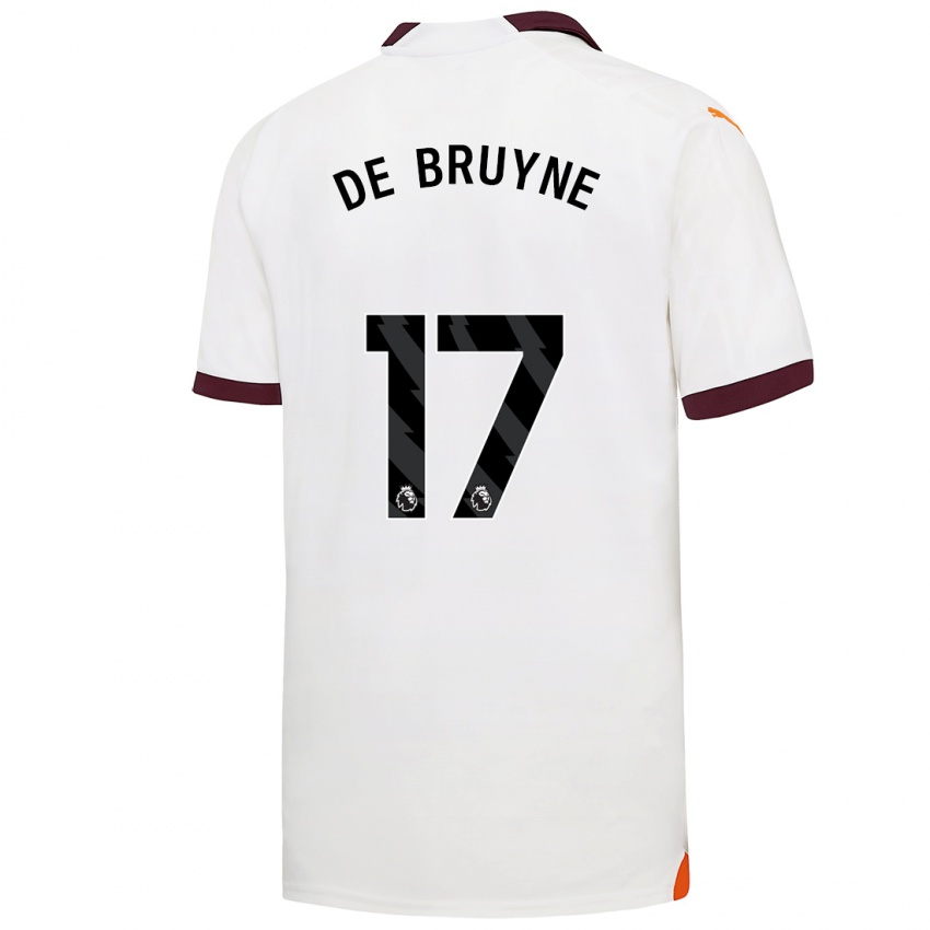 Herren Kevin De Bruyne #17 Weiß Auswärtstrikot Trikot 2023/24 T-Shirt Österreich