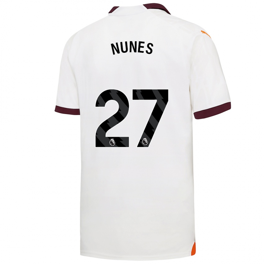 Herren Matheus Nunes #27 Weiß Auswärtstrikot Trikot 2023/24 T-Shirt Österreich
