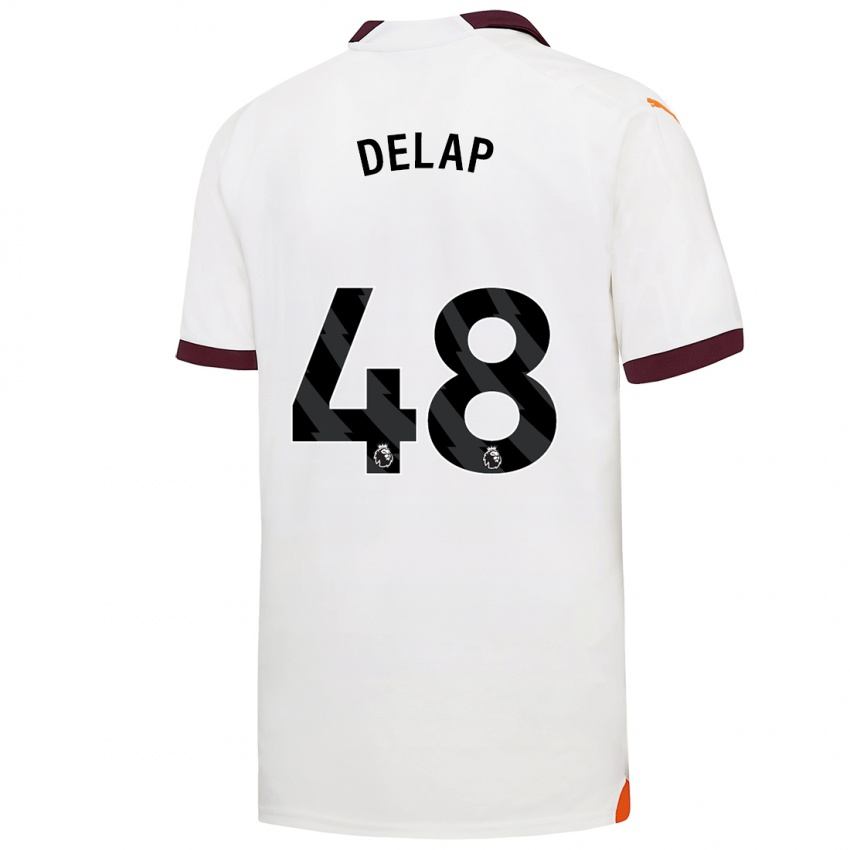 Herren Liam Delap #48 Weiß Auswärtstrikot Trikot 2023/24 T-Shirt Österreich