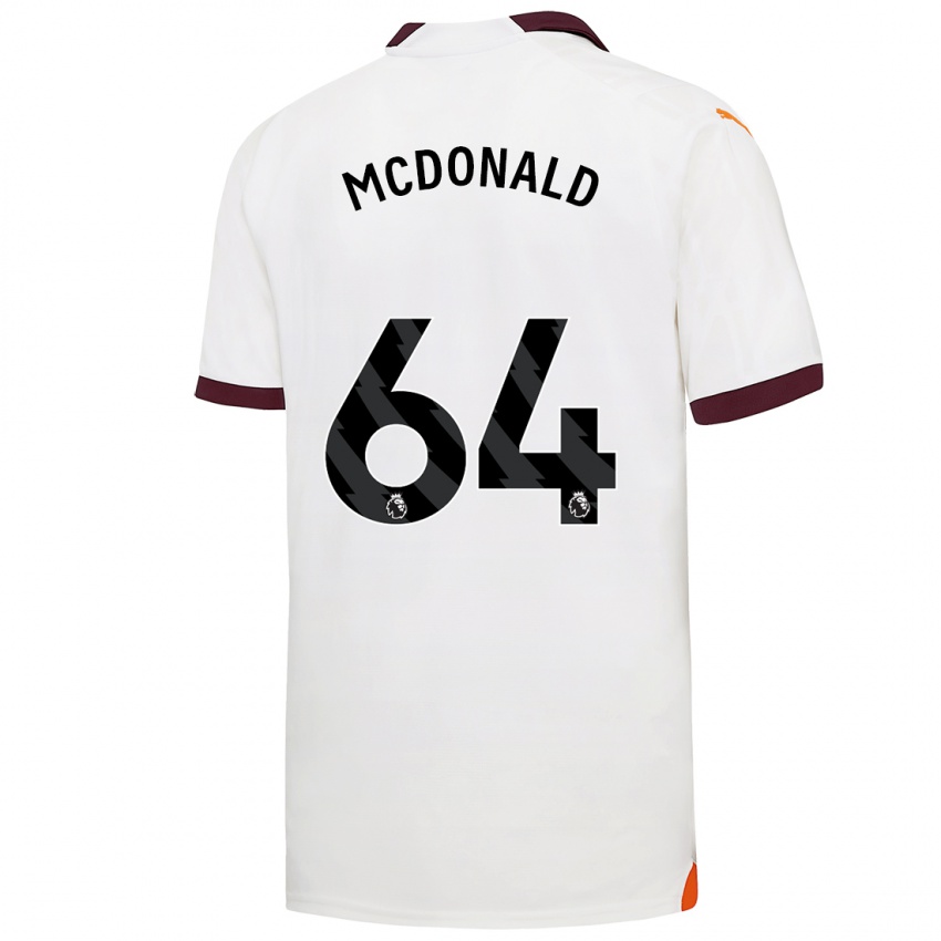 Herren Rowan Mcdonald #64 Weiß Auswärtstrikot Trikot 2023/24 T-Shirt Österreich