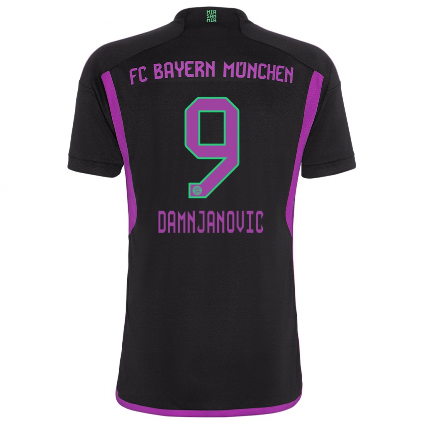 Herren Jovana Damnjanovic #9 Schwarz Auswärtstrikot Trikot 2023/24 T-Shirt Österreich